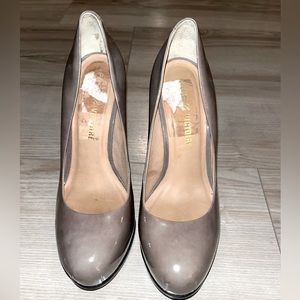 Grey Platform Stiletto Pumps